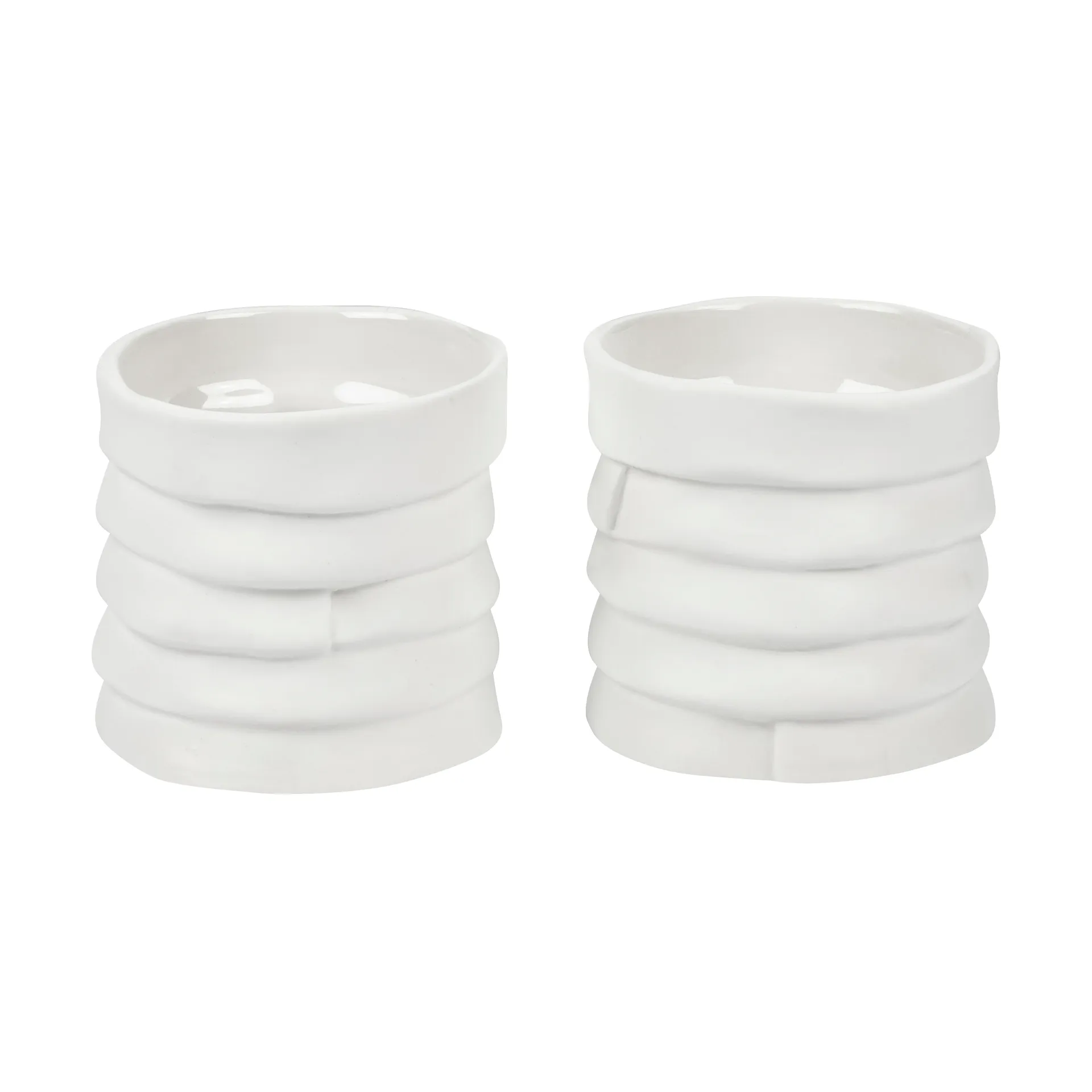 Ribbon ljuslykta Ø7 cm 2-pack, Off-white Mette Ditmer
