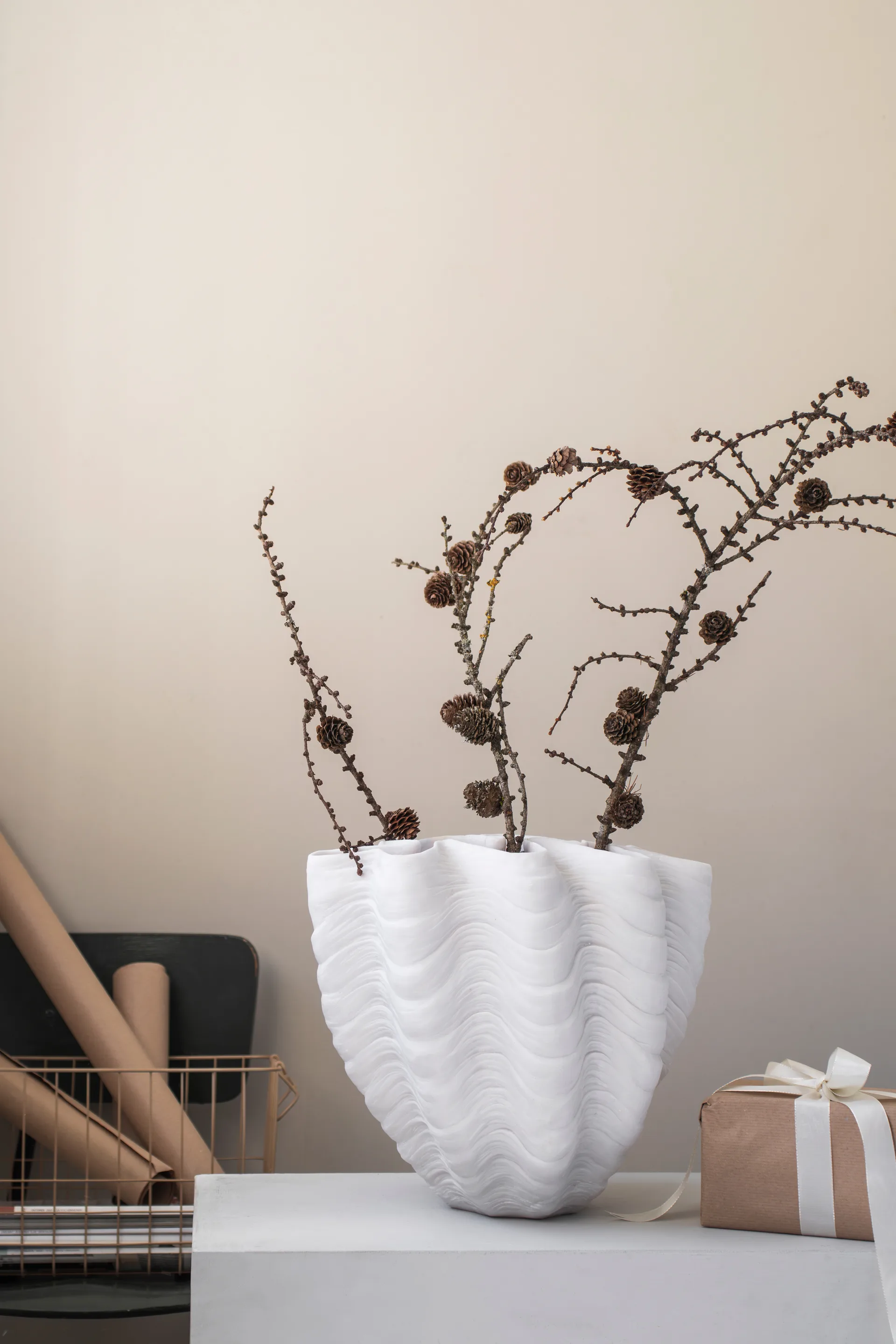 Shell vas, Large, 30 cm Mette Ditmer