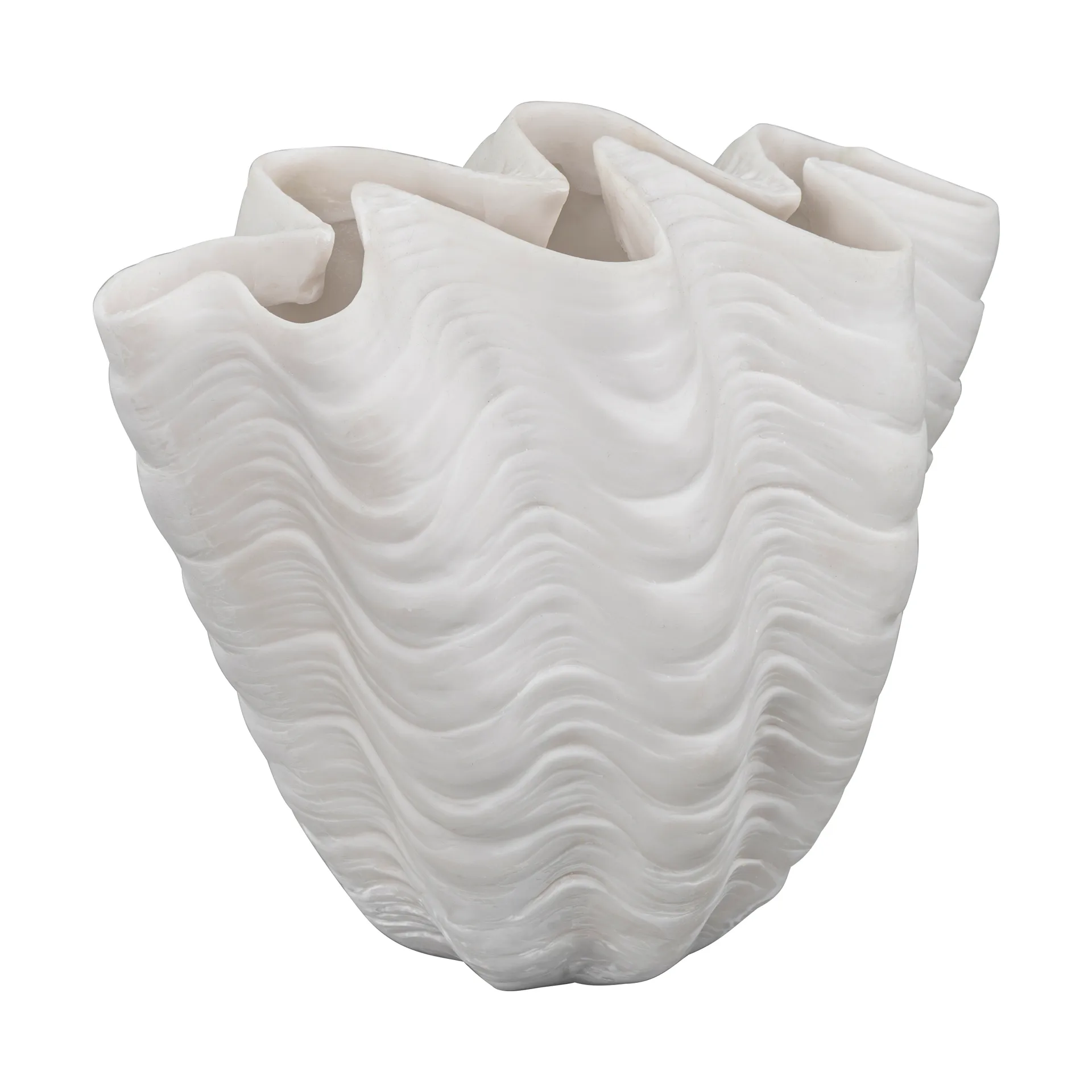 Mette Ditmer Shell vas Small, 22 cm, white