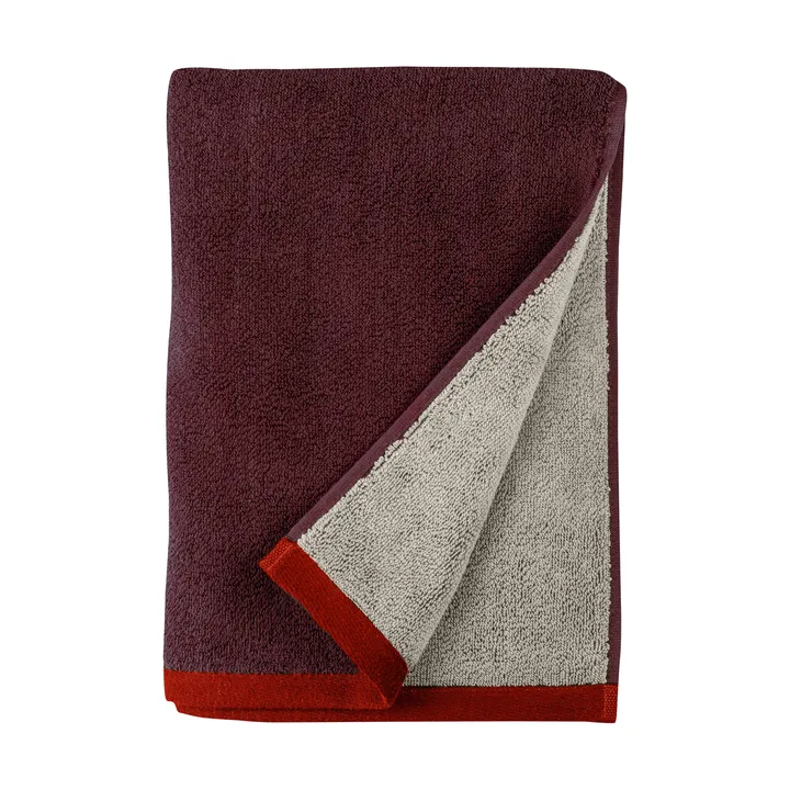 Soft badhandduk 70x133 cm - Gray-Red (grå-röd), 70x133 cm - Mette Ditmer