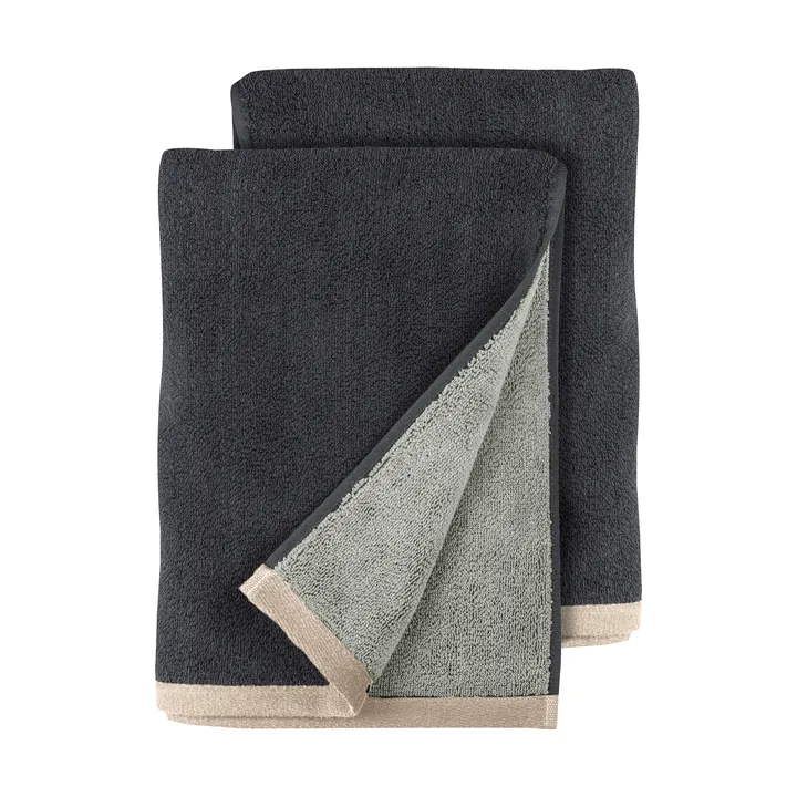 Soft gästhandduk 40x55 cm 2-pack - Grey (grå), 40x55 cm - Mette Ditmer