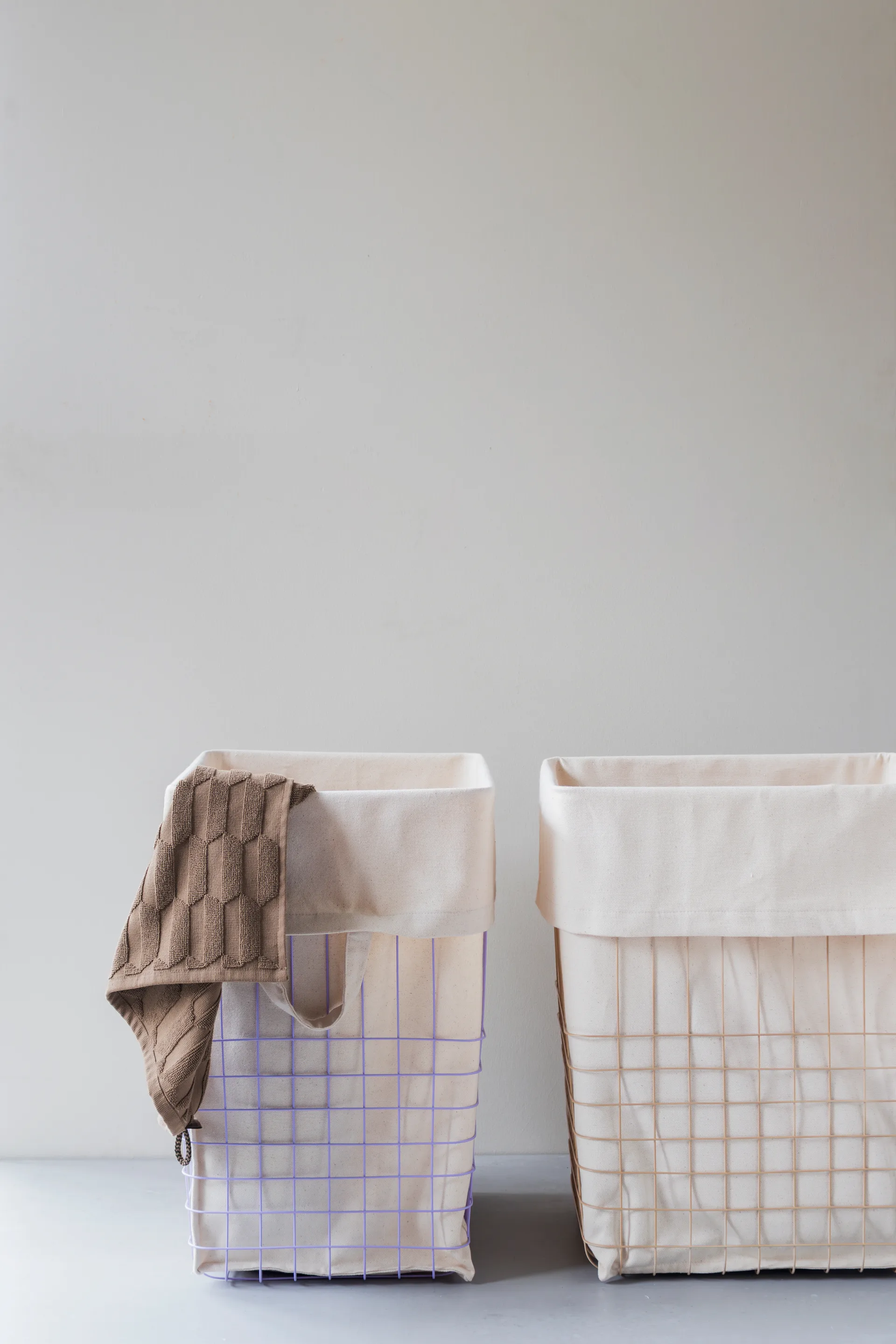 Store-it förvaringskorg med bomullspåse large, Sand Mette Ditmer