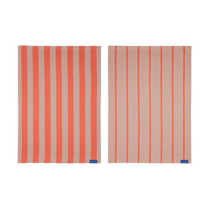 Stripes kökshandduk 50x70 cm 2-pack, Latte Mette Ditmer