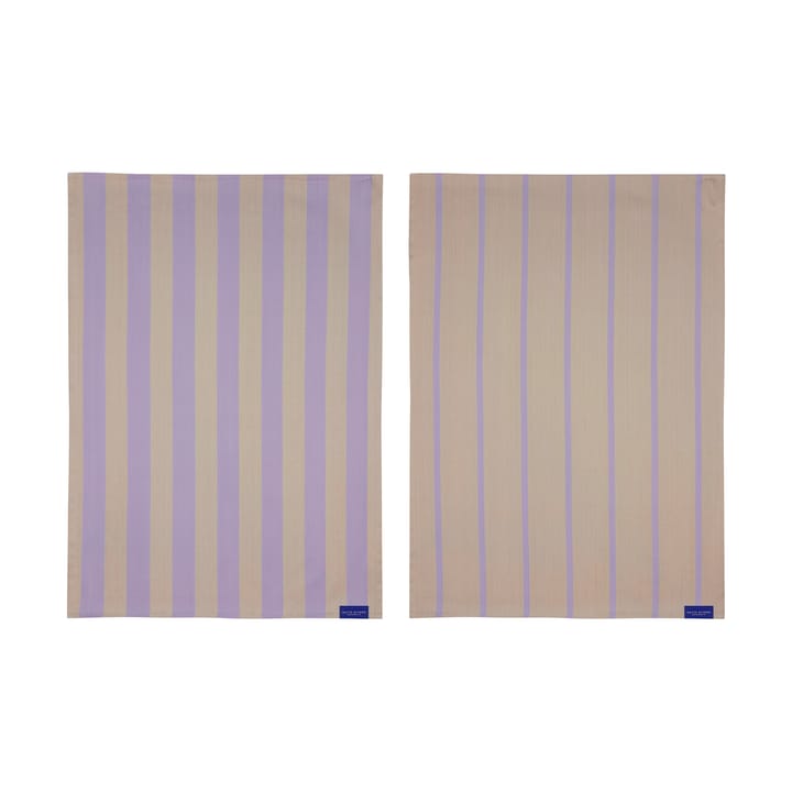 Stripes kökshandduk 50x70 cm 2-pack, Sand Mette Ditmer
