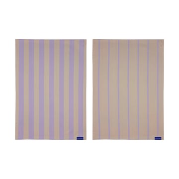 Mette Ditmer Stripes kökshandduk 50×70 cm 2-pack Sand