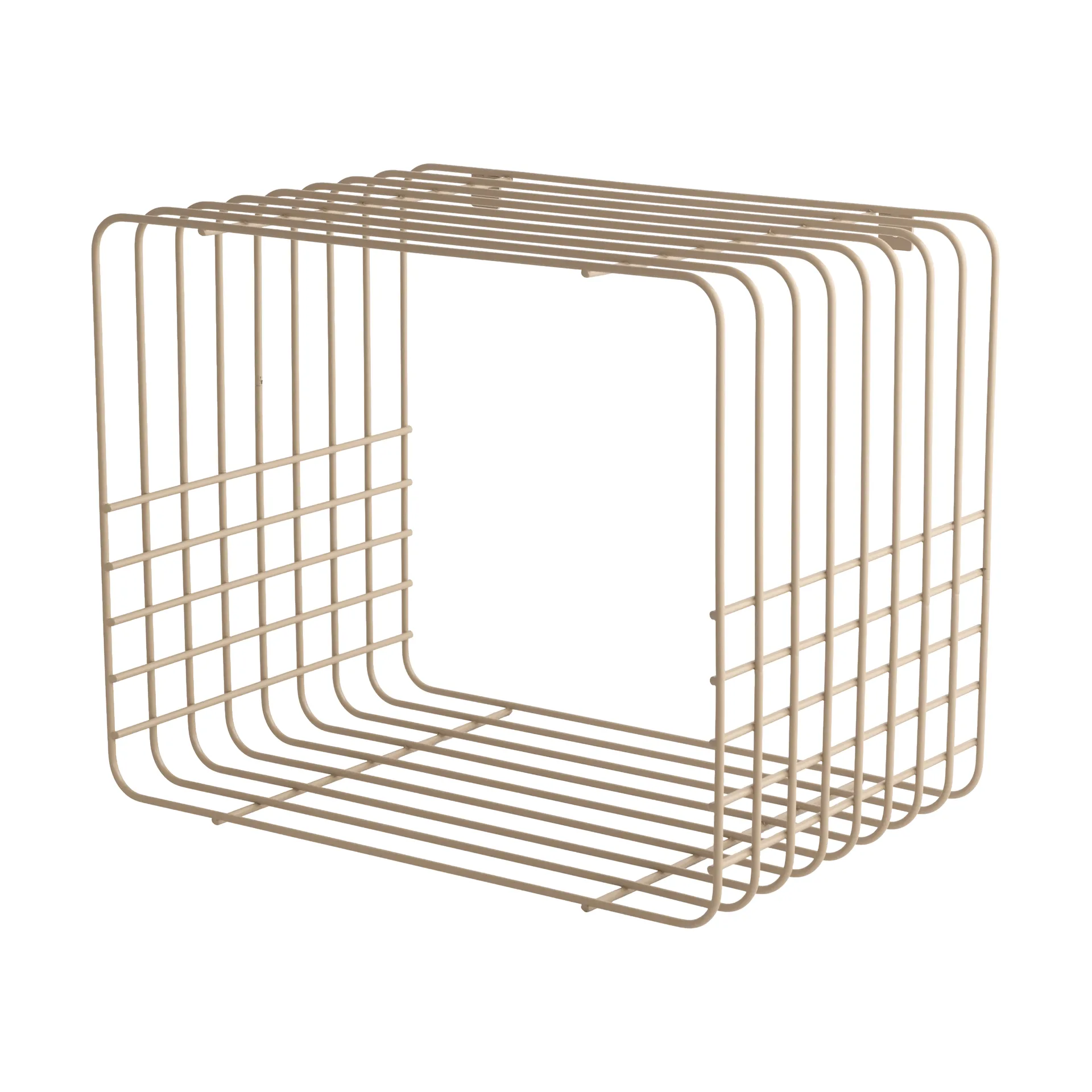 Wire hylla, Short, beige, 26x38x30,5 cm Mette Ditmer