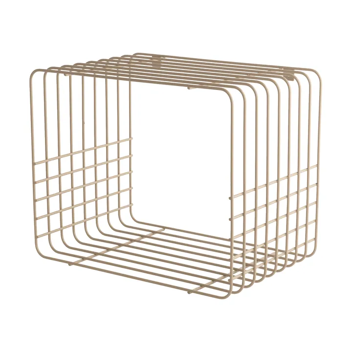 Wire hylla - Short, beige, 26x38x30,5 cm - Mette Ditmer