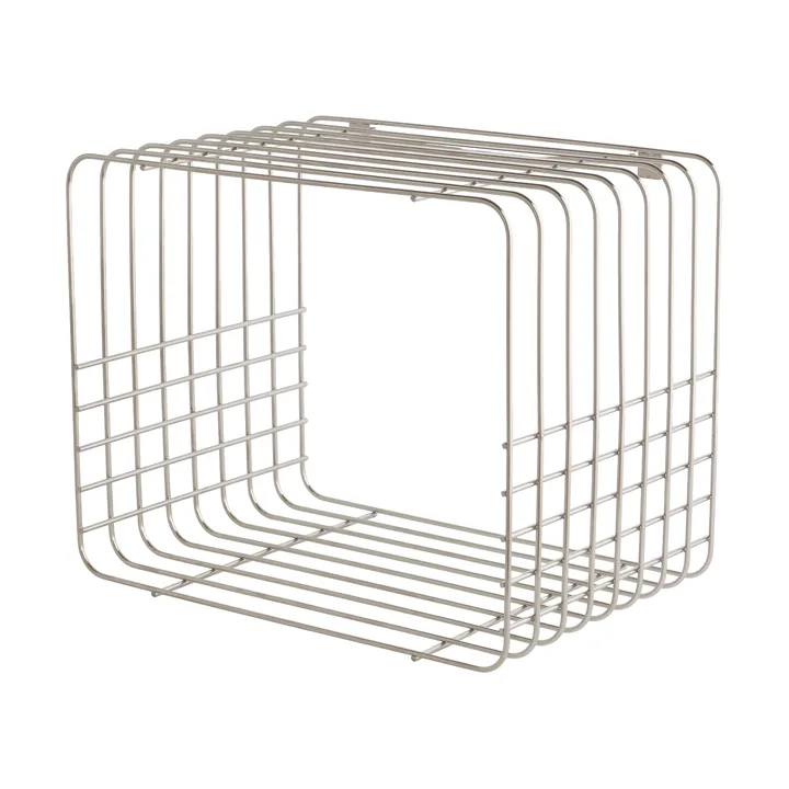Wire hylla - Short, chrome, 26x38x30,5 cm - Mette Ditmer