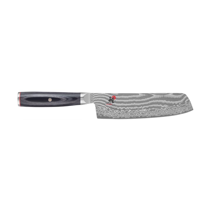 Raw 5000FCD nakiri fruktkniv rektangulär 17 cm - Damaskus-svart - Miyabi