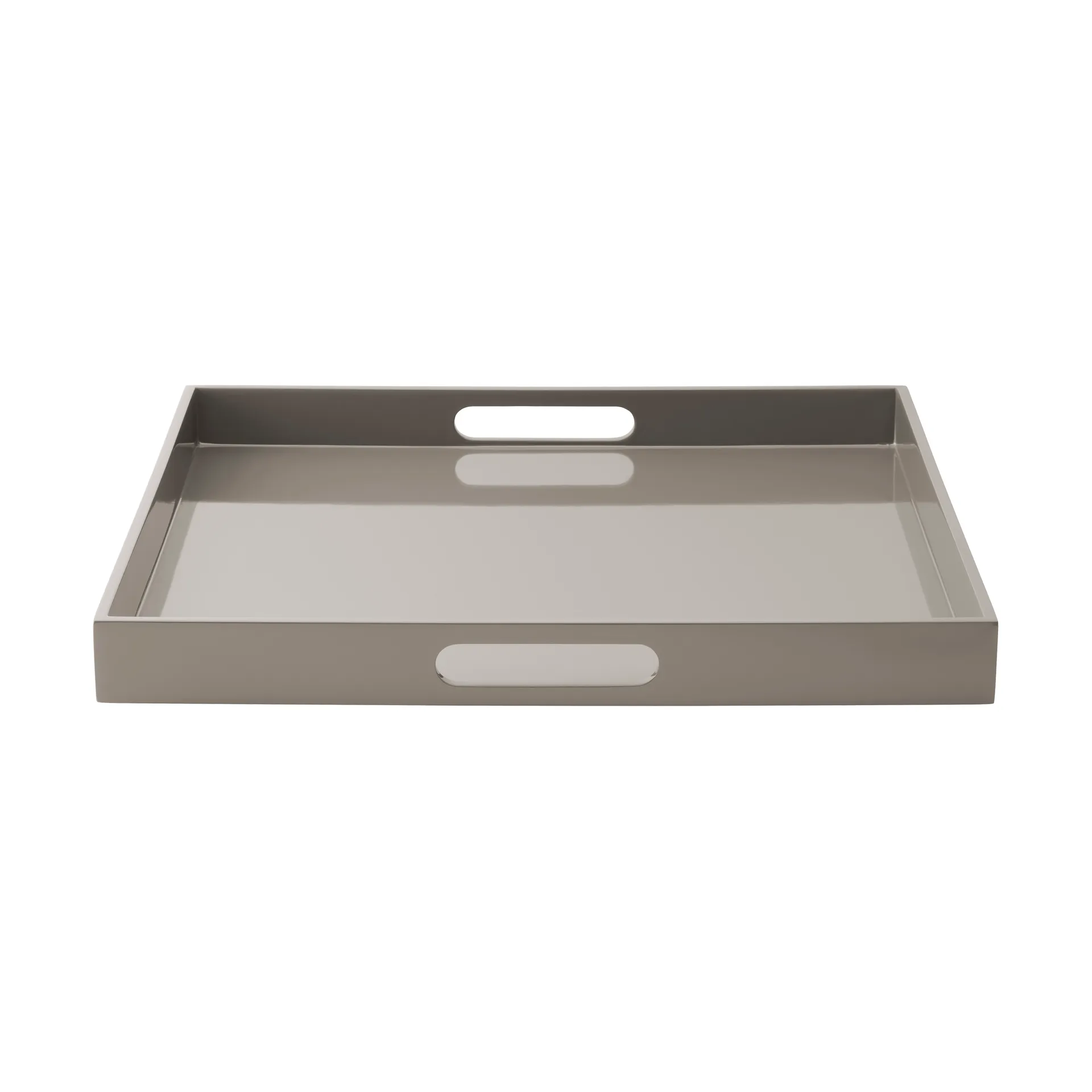 Lux lackad serveringsbricka 40x40x4 cm, Dark grey Mojoo