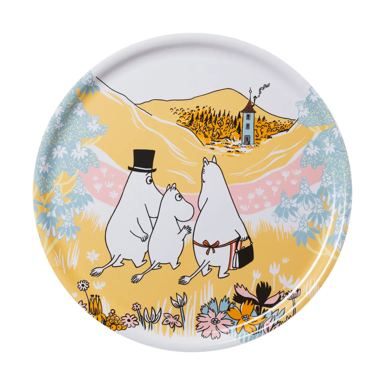 Alternativ bild 0 för Moomin Arabia Familjemys mumin bricka Ø35 cm