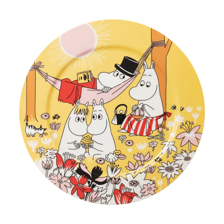 Familjemys mumin serveringsfat - Gul, 30 cm - Moomin Arabia