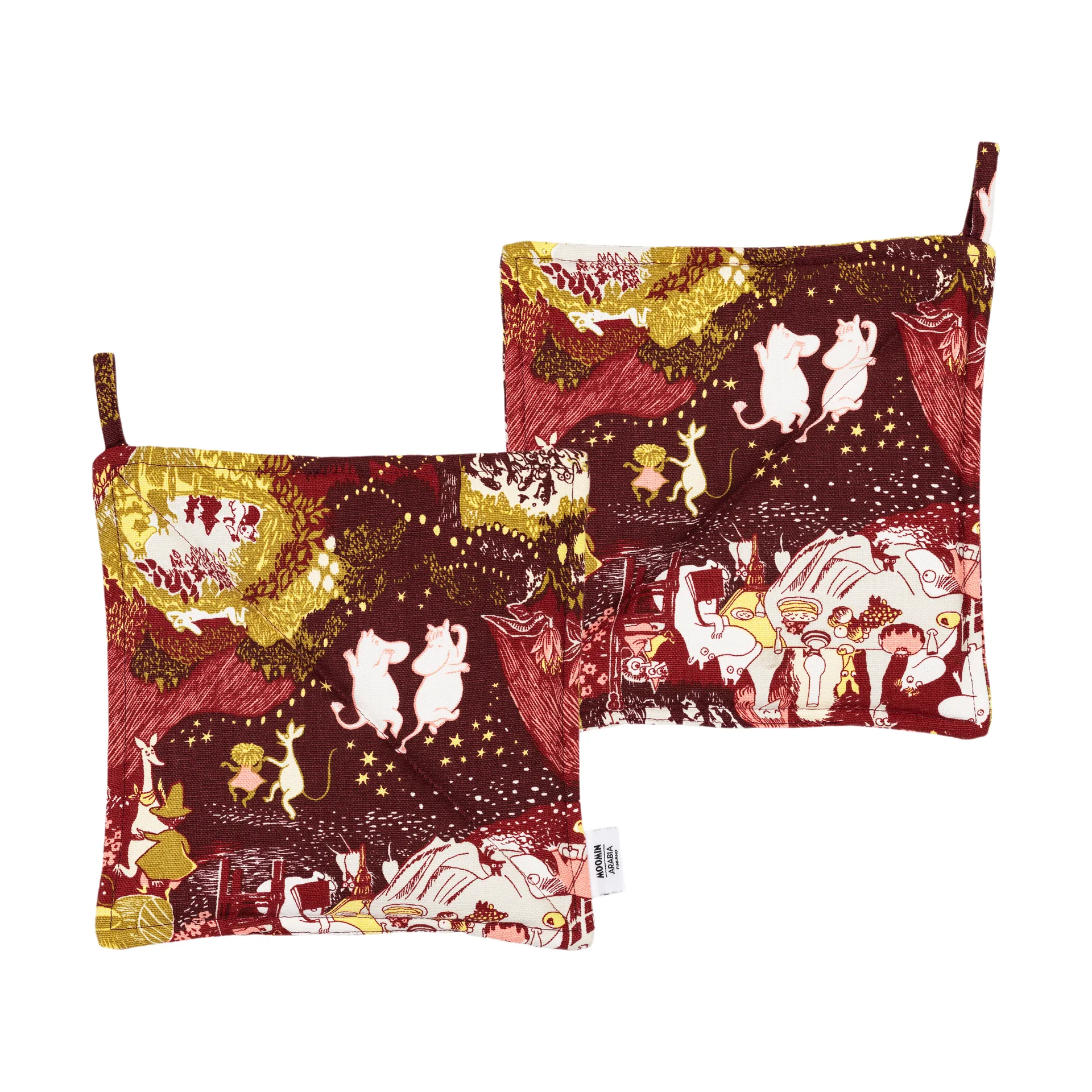 Festliga stunder mumin grytlappar 2-pack, 22x22 cm Moomin Arabia