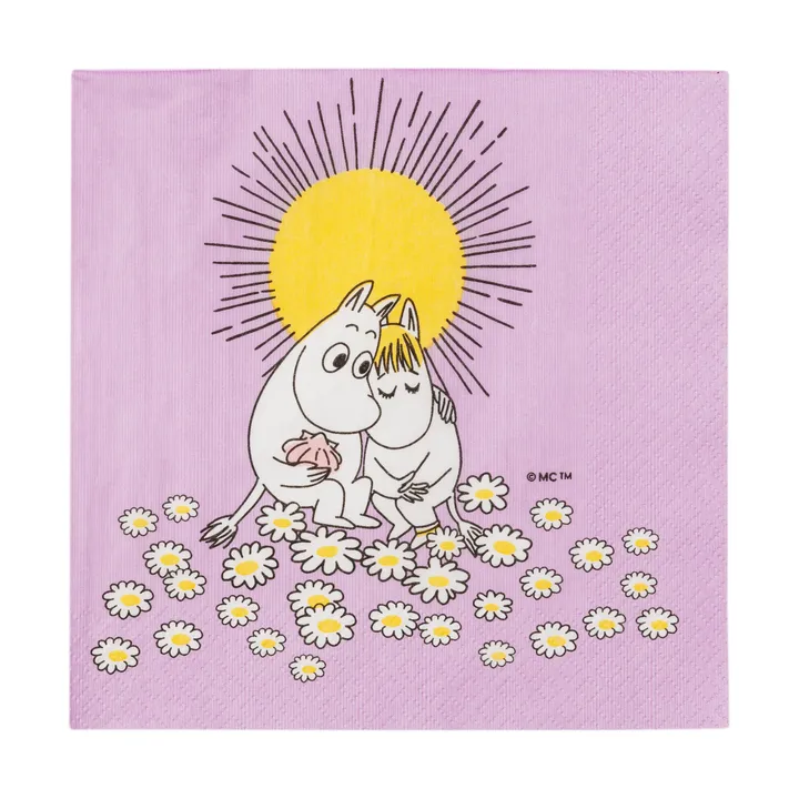 Förälskade Mumin pappersservett 33x33 cm - 20-pack - Moomin Arabia
