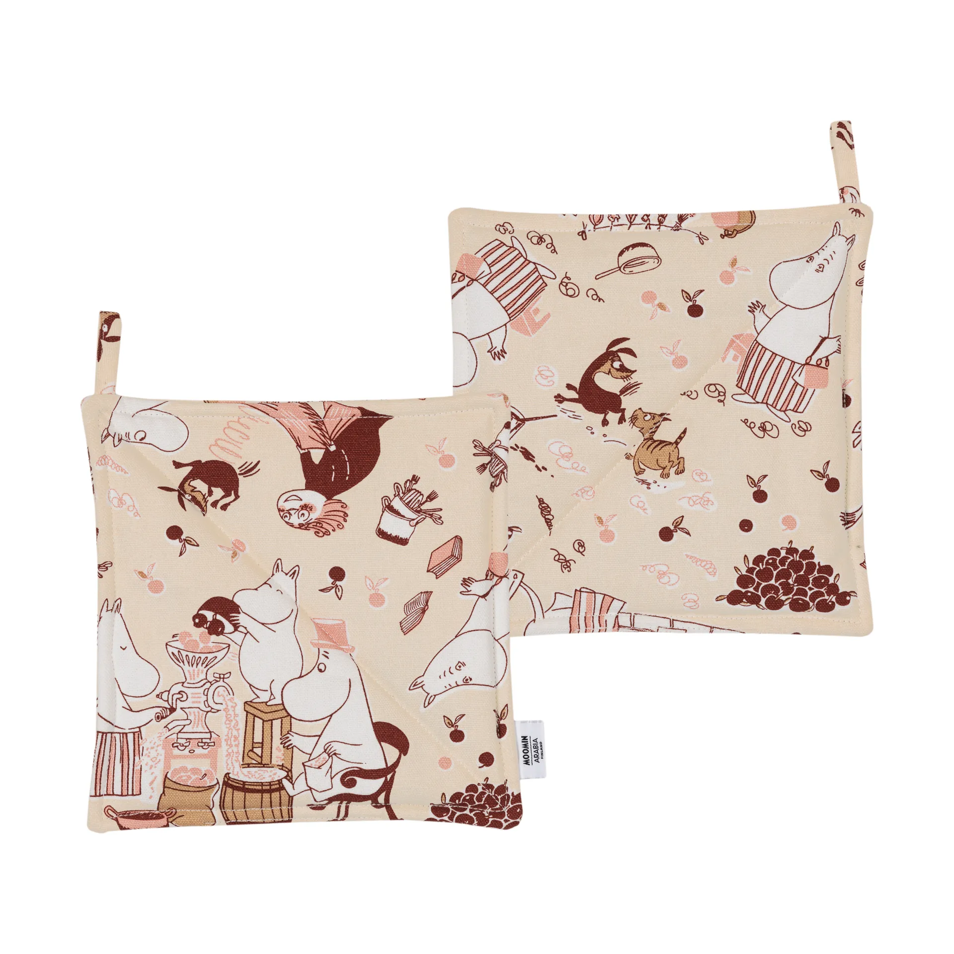 Hemmaglädje Mumin grytlappar 2-pack, 22x22 cm Moomin Arabia