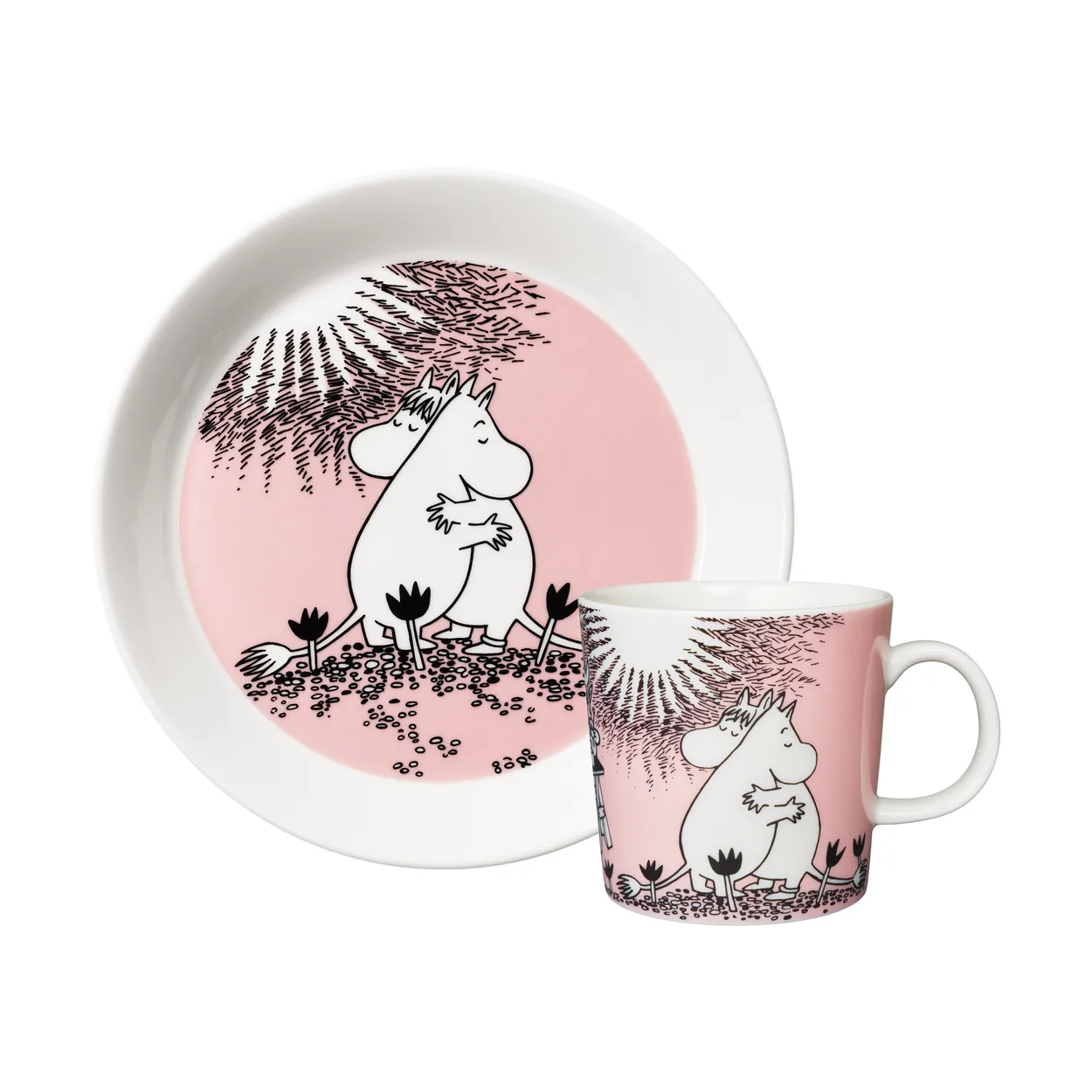 Moomin Arabia K&auml;rlek 30 &aring;rsdag Muminmugg & tallrik Limited Edition 2 delar
