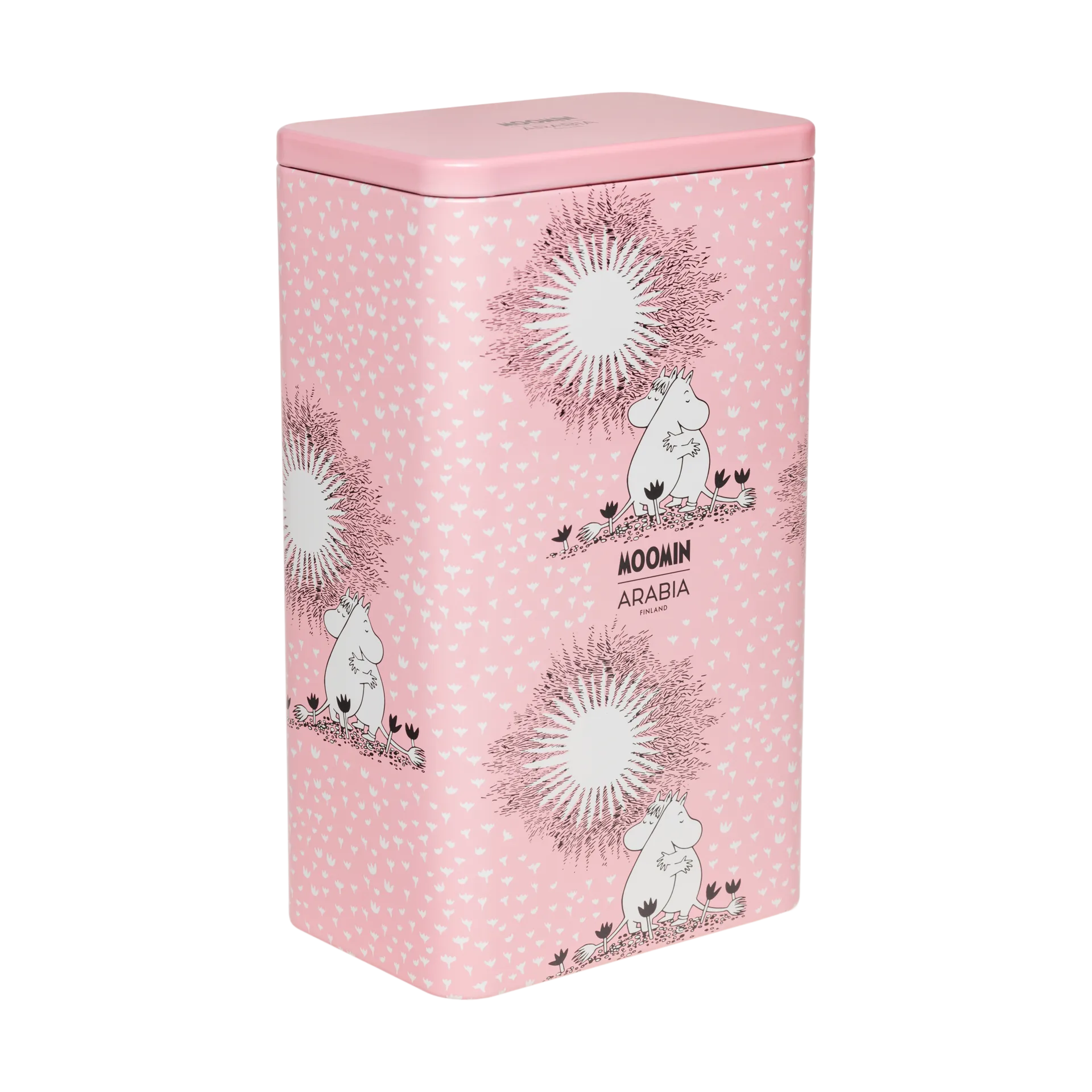 Kärlek mumin kaffeburk 11,2x7,8x19,2 cm, Rosa Moomin Arabia