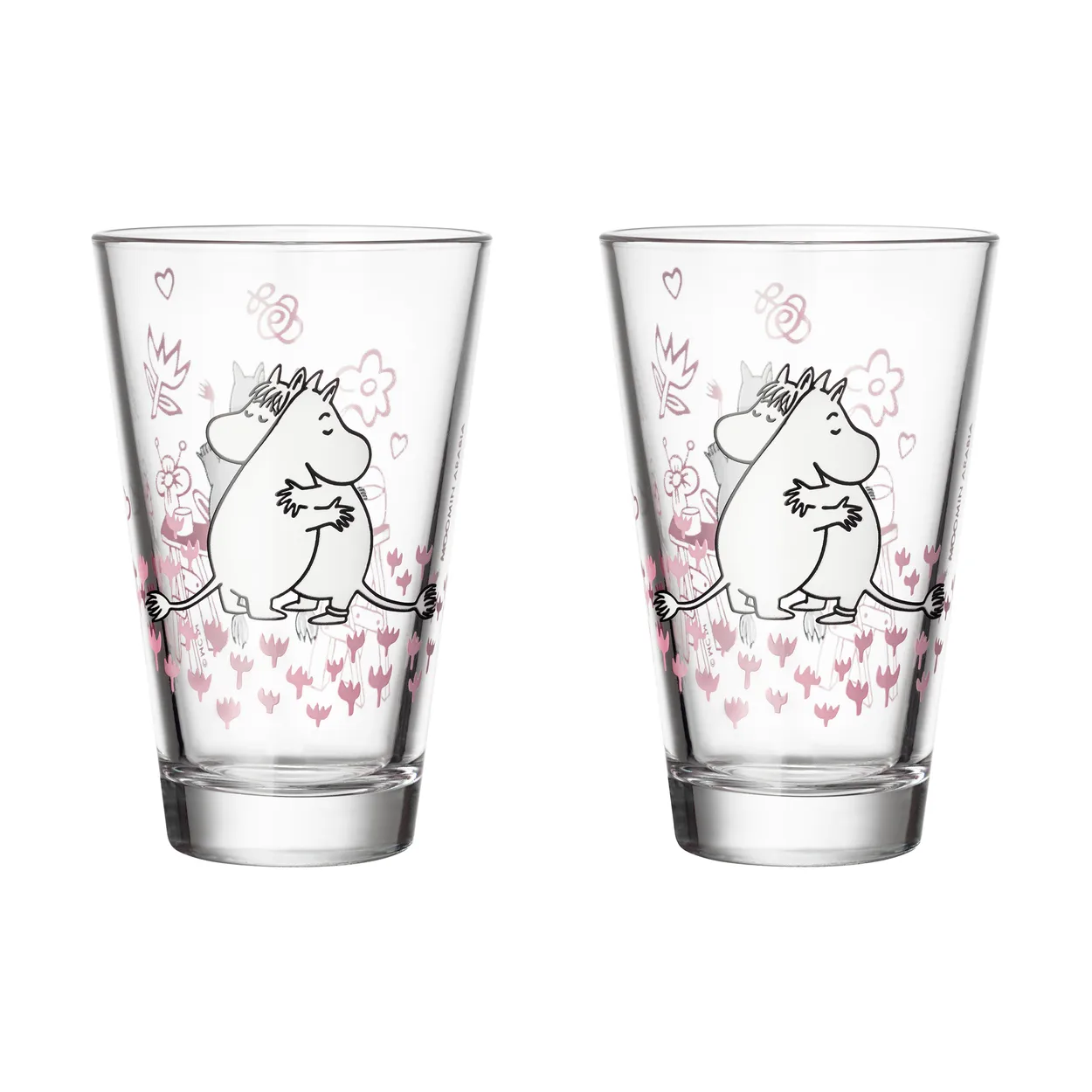 moomin arabia kärlek muminglas 2-pack klar