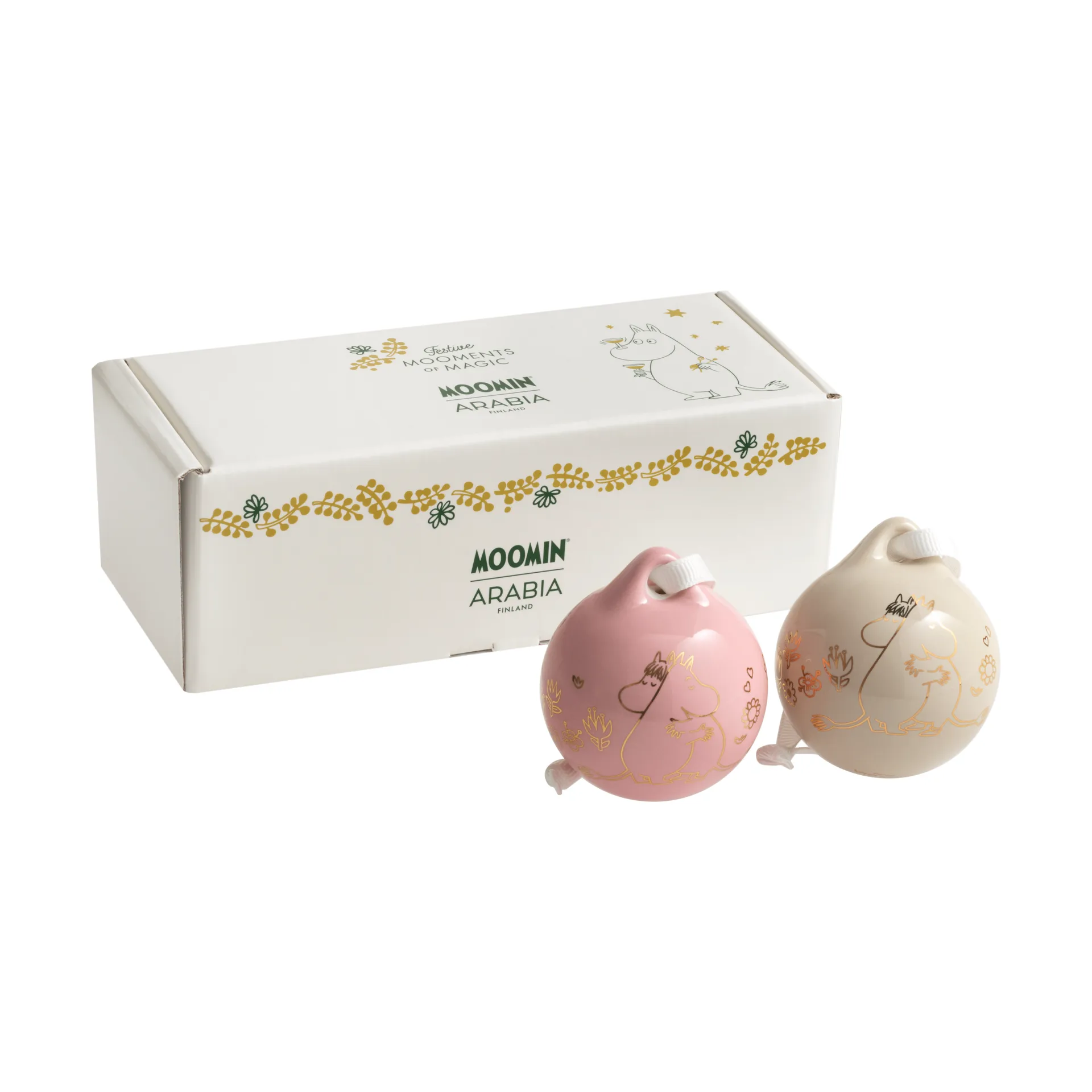 Moomin Arabia Kärlek Muminjulkula Guld, 5 cm, 2-pack