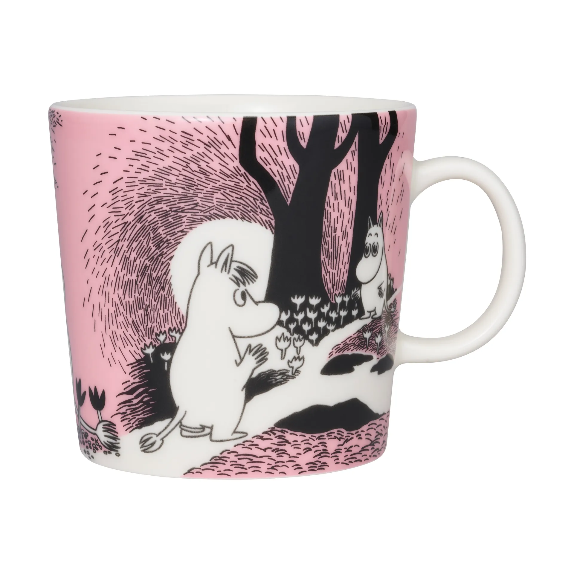 Kärlek Muminmugg 40 cl, Rosa Moomin Arabia