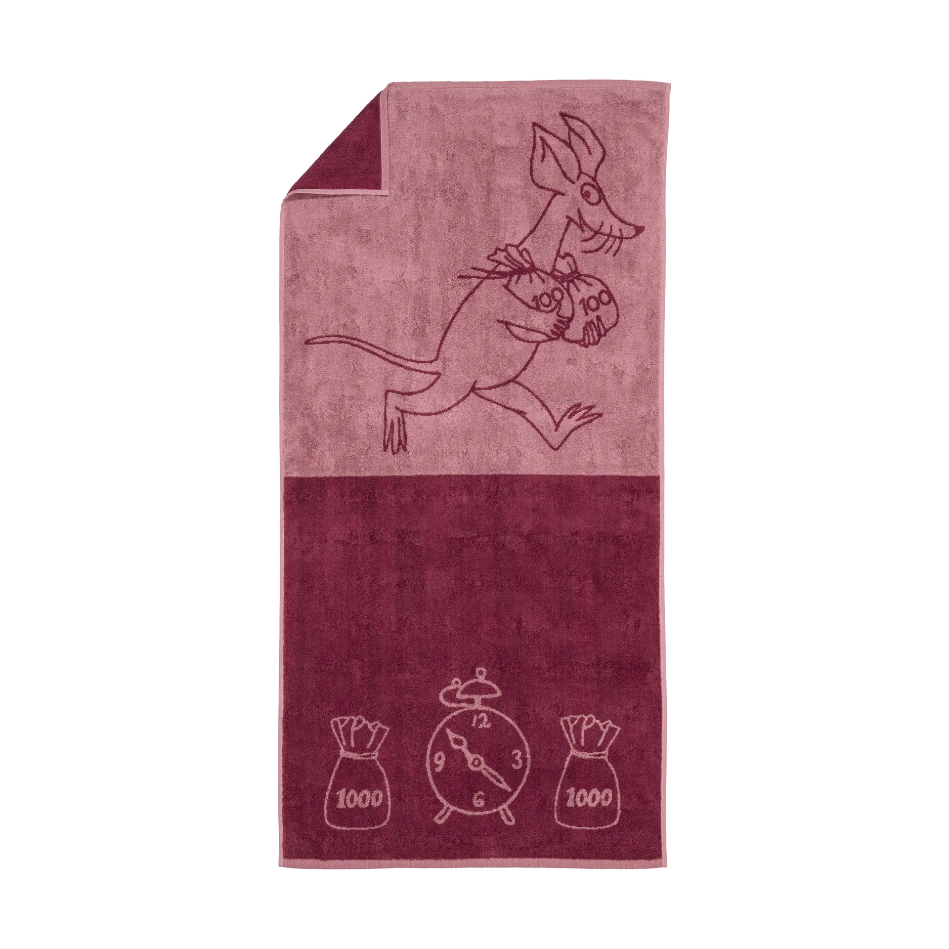 Mumin badhandduk 70x140 cm, Sniff, malva Moomin Arabia