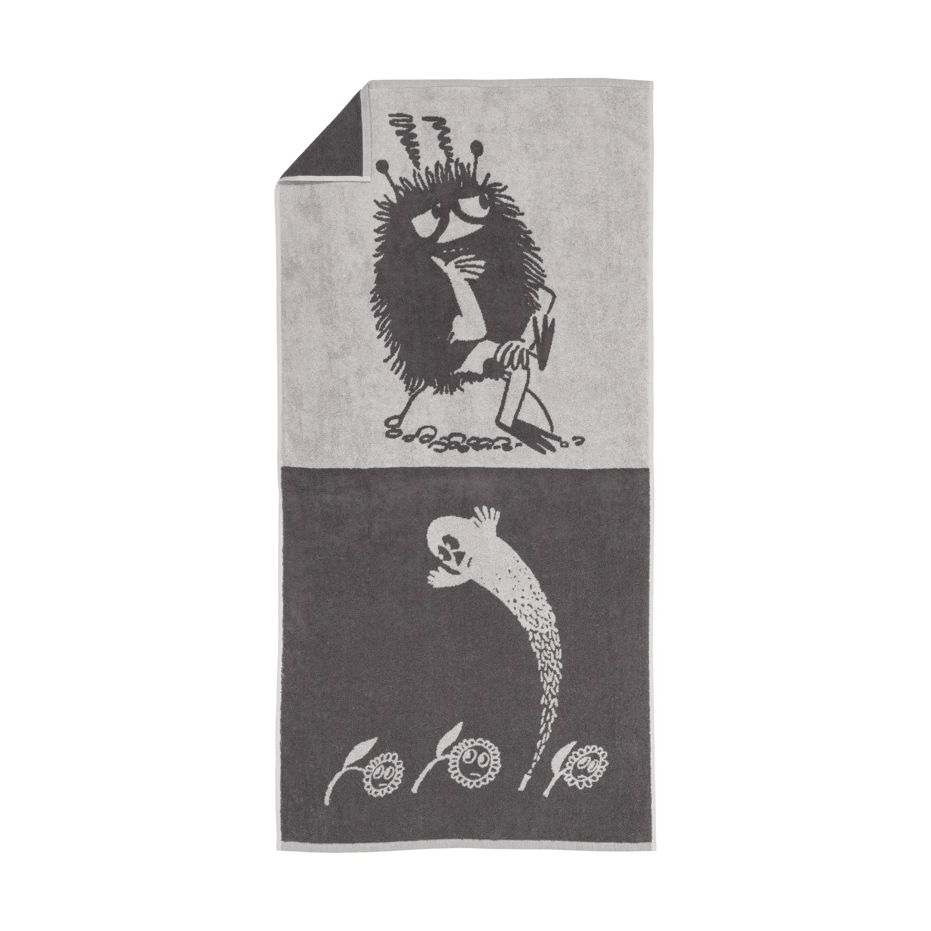 Mumin badhandduk 70x140 cm, Stinky, grå Moomin Arabia