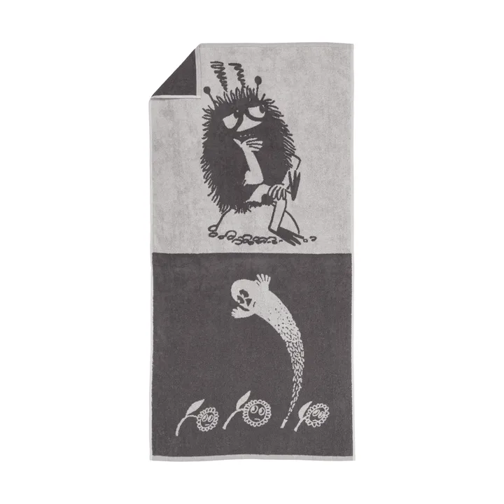 Mumin badhandduk 70x140 cm - Stinky, grå - Moomin Arabia