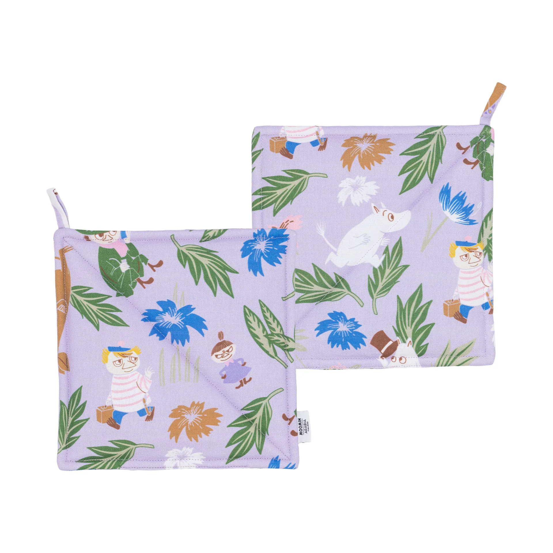 Mumin grytlapp 22x26 cm 2-pack, Lila Moomin Arabia