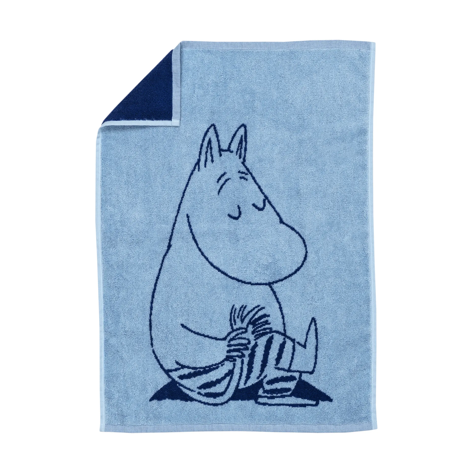 Mumin handduk 50x70 cm, Mumintrollet marinblå Moomin Arabia
