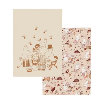 Mumin kökshandduk 50x70 cm 2 delar - Hemmaglädje - Moomin Arabia