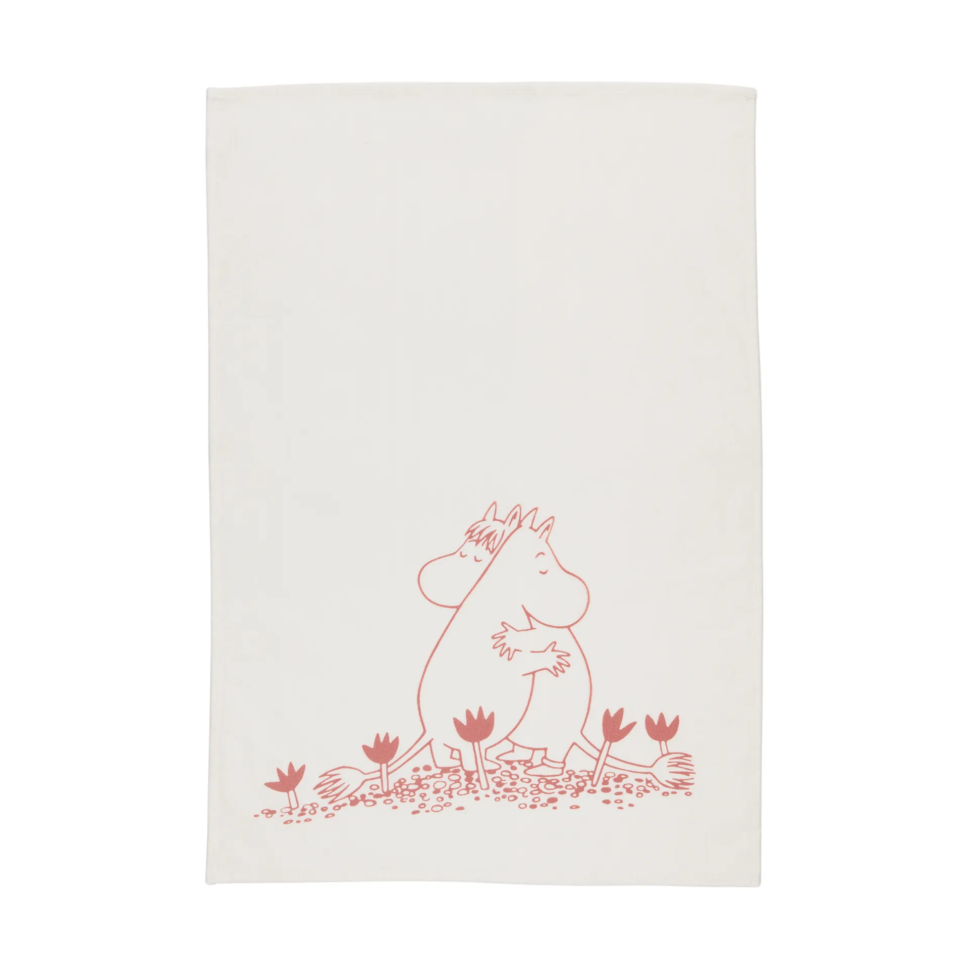 Mumin kökshandduk 50x70 cm, Kärlek vit Moomin Arabia