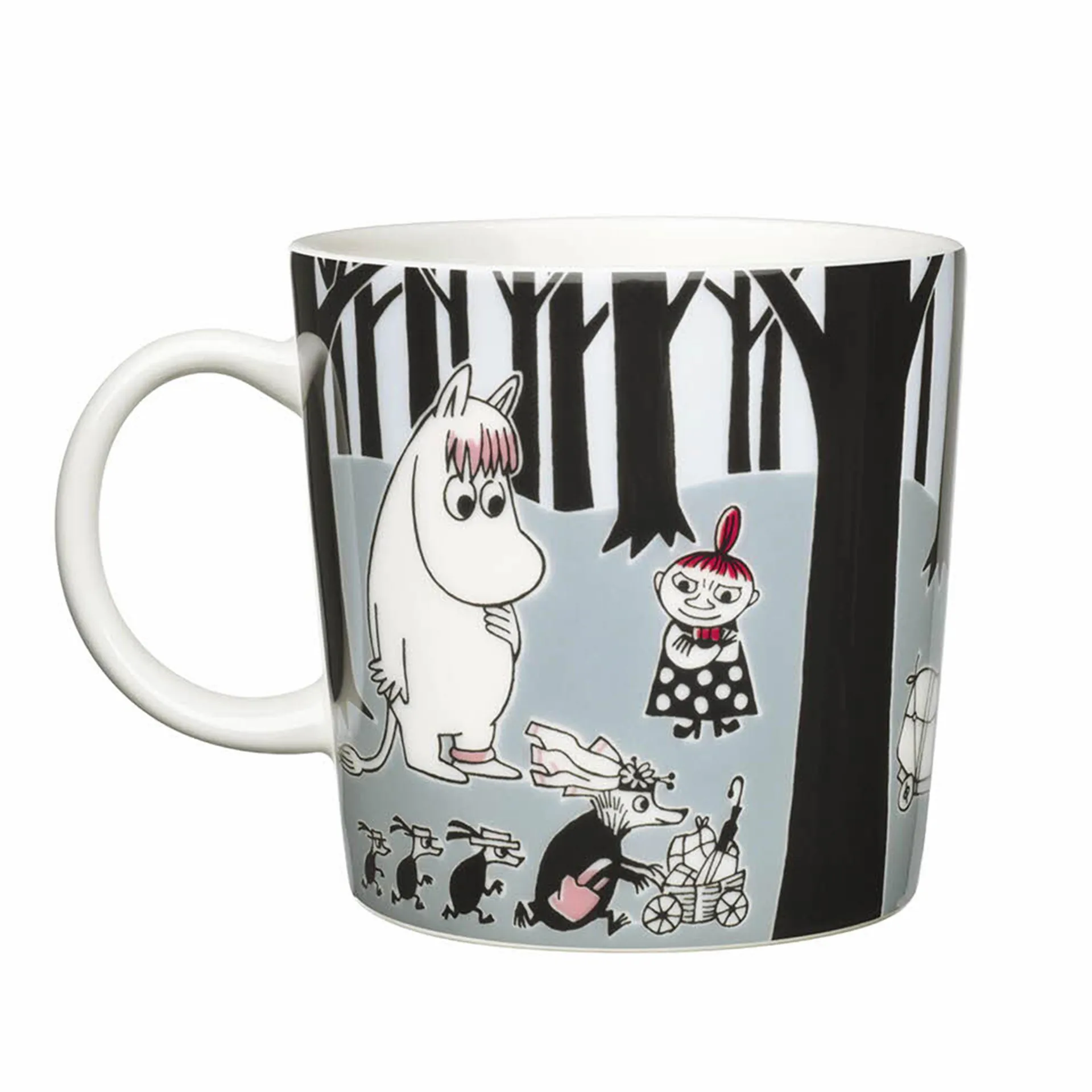 Mumin på äventyr Flytten Muminmugg, grå Moomin Arabia