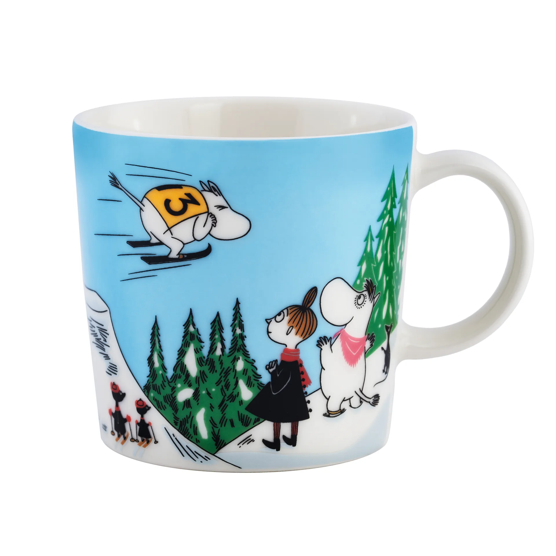 Muminmugg vinter 2024 Backhoppning, 30 cl Moomin Arabia