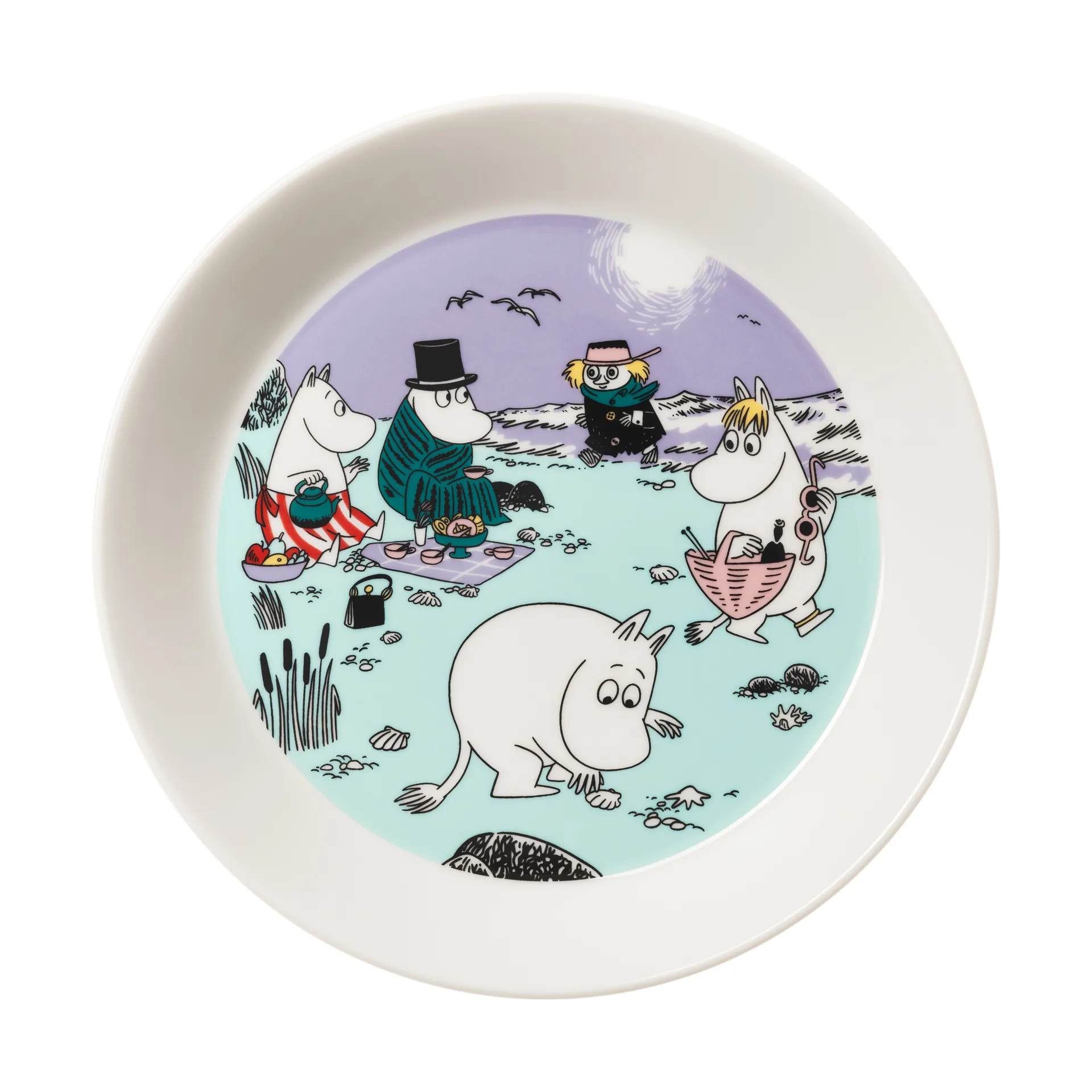 Mumintallrik 2025 En dag på stranden, Ø19,5 cm Moomin Arabia