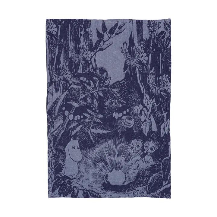 Mystikens skog Mumin kökshandduk - Blå, 45x66 cm - Moomin Arabia