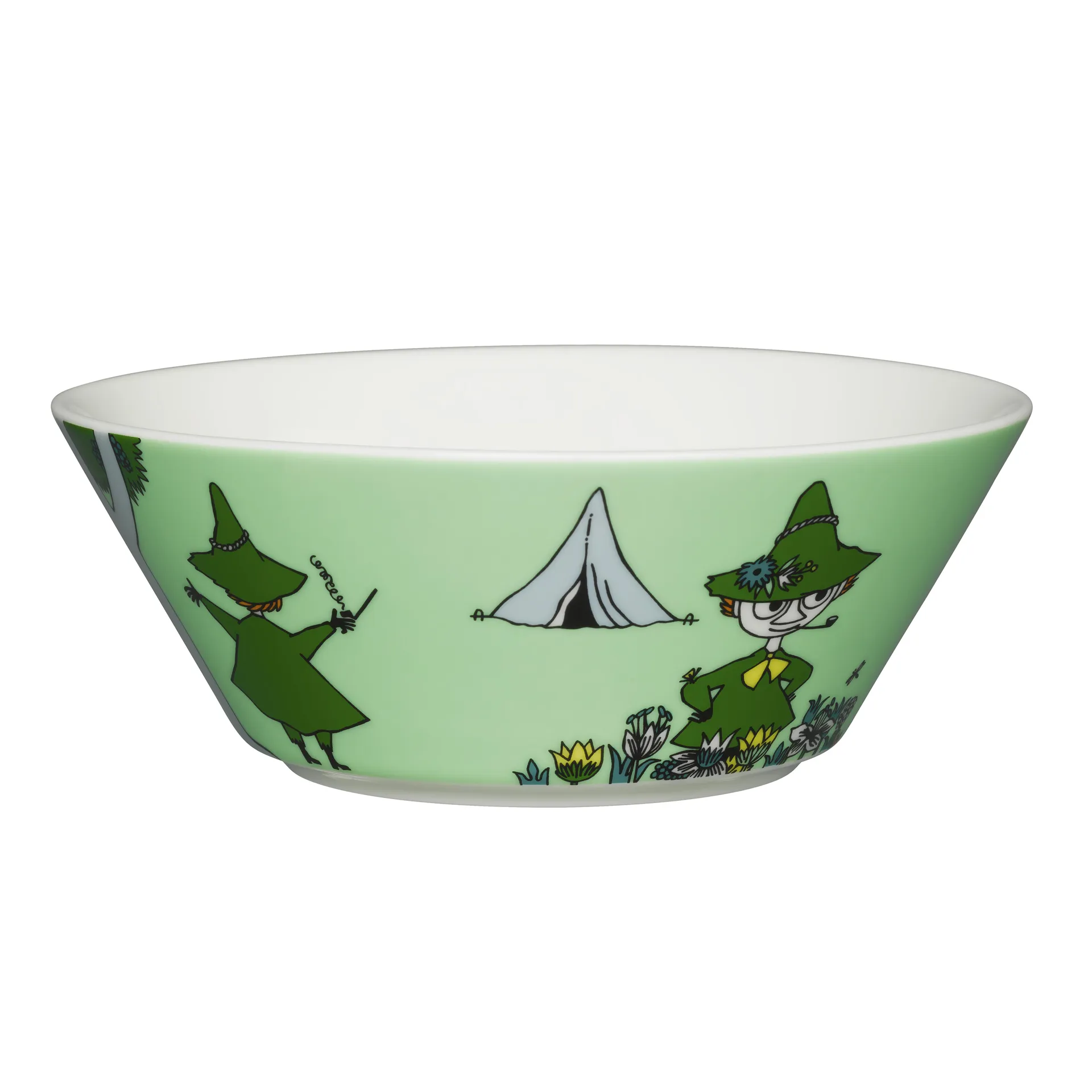 Snusmumriken Muminskål, grön Moomin Arabia