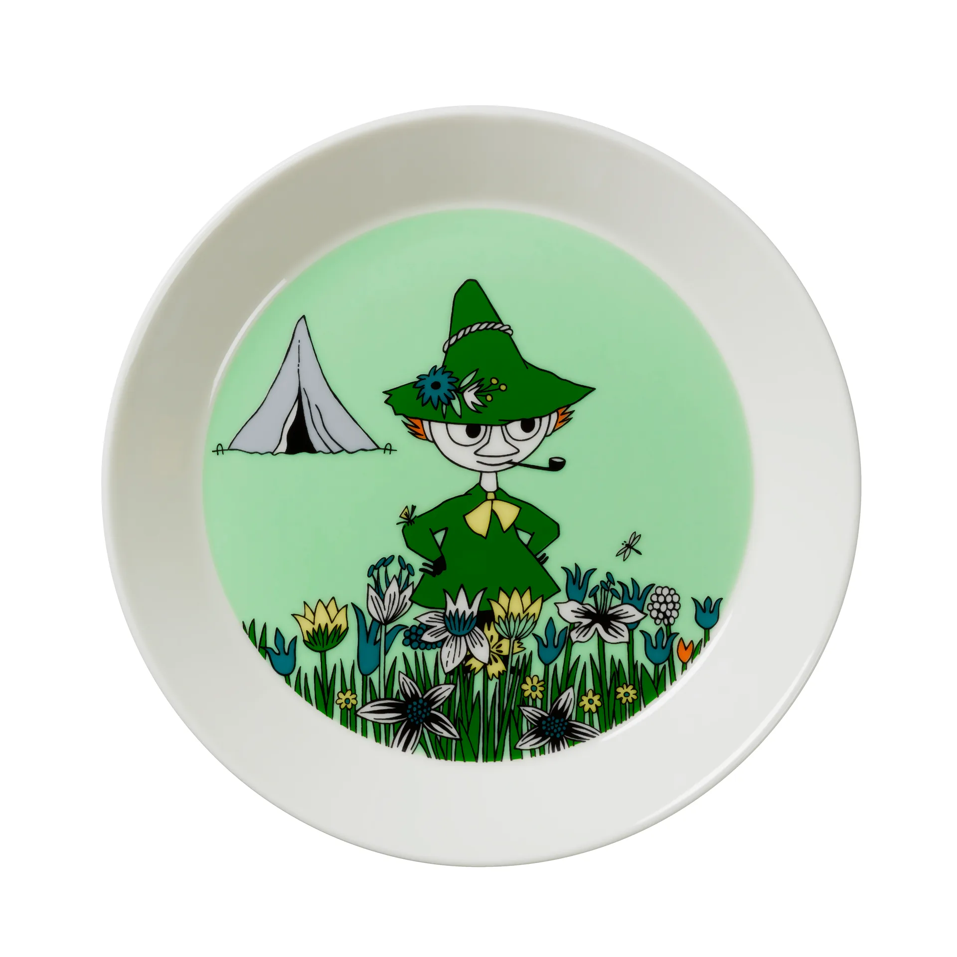 Snusmumriken tallrik, grön Moomin Arabia