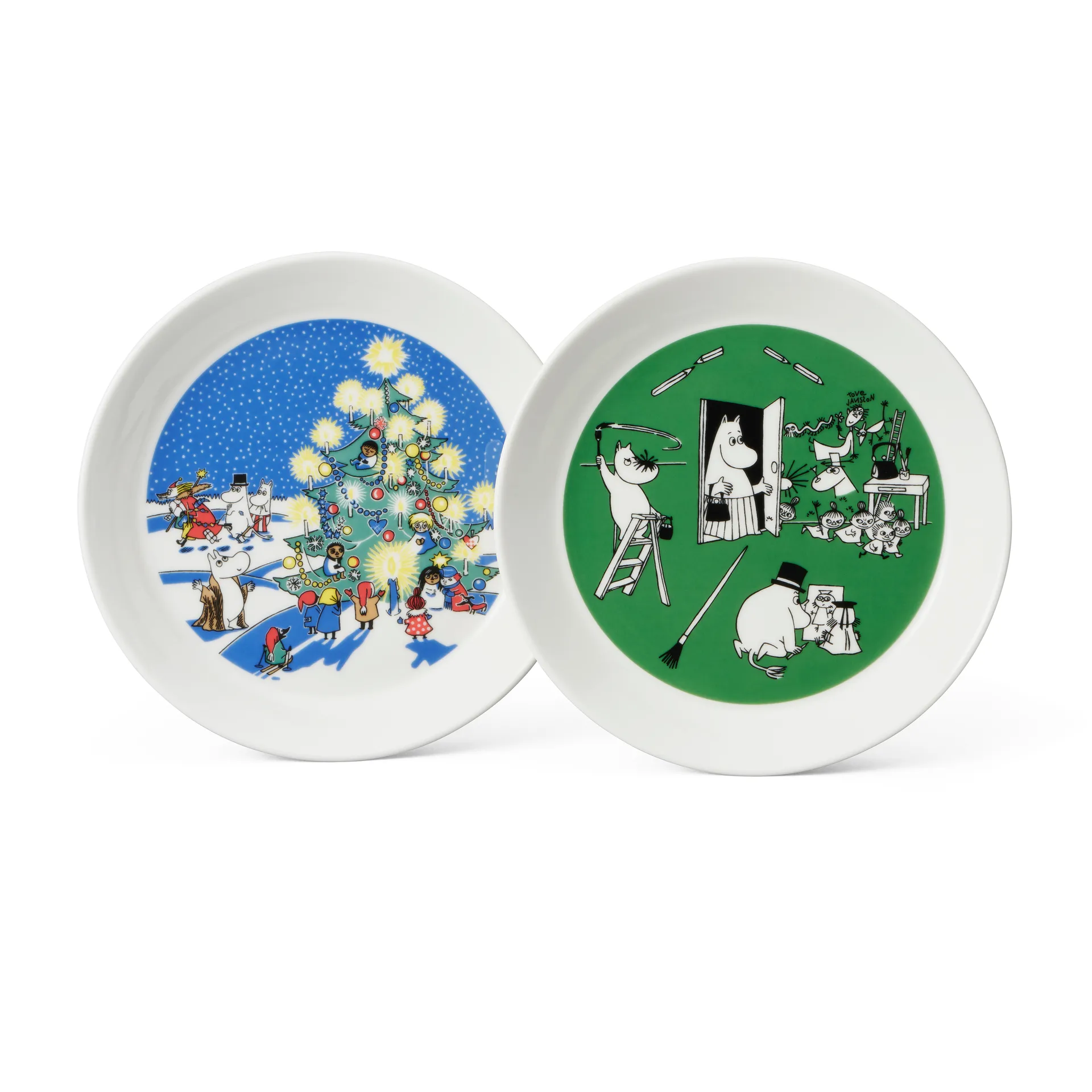 Teckning & Jul Mumintallrik 2 delar, Ø19 cm Moomin Arabia