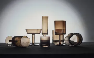 Ripe dricksglas 39 cl - Smoked brown - MUUBS