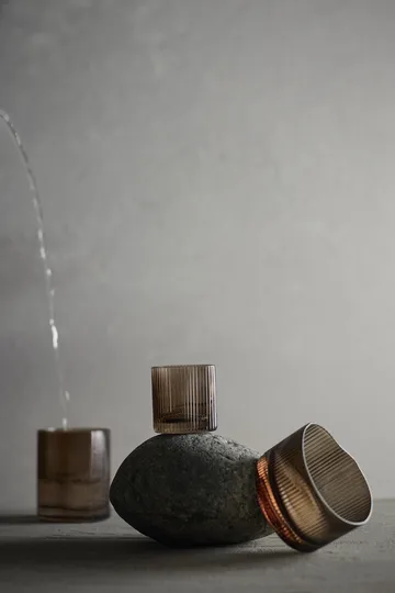 Ripe dricksglas lågt 20 cl - Smoked brown - MUUBS