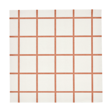 Läs mer om Muurla Check & Stripes pappersservett 33x33 cm 20-pack Beige