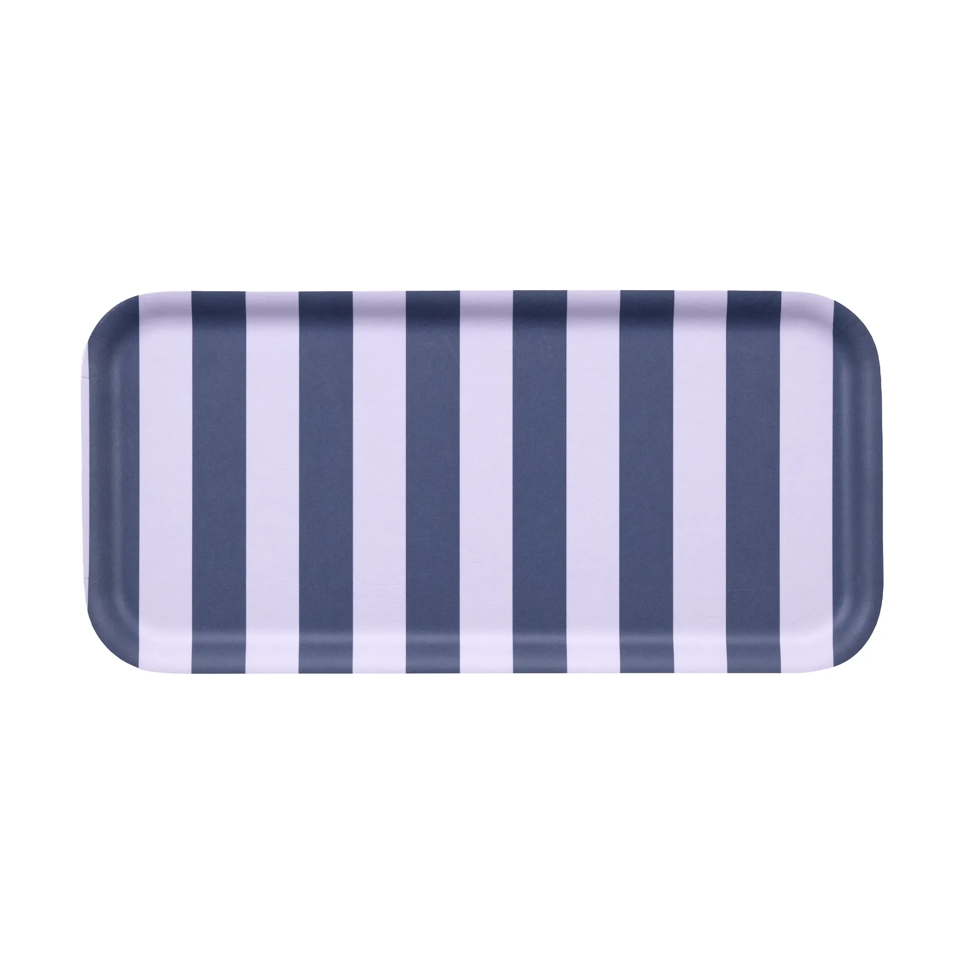 Checks & Stripes bricka 13x27 cm, Lilac-blue Muurla