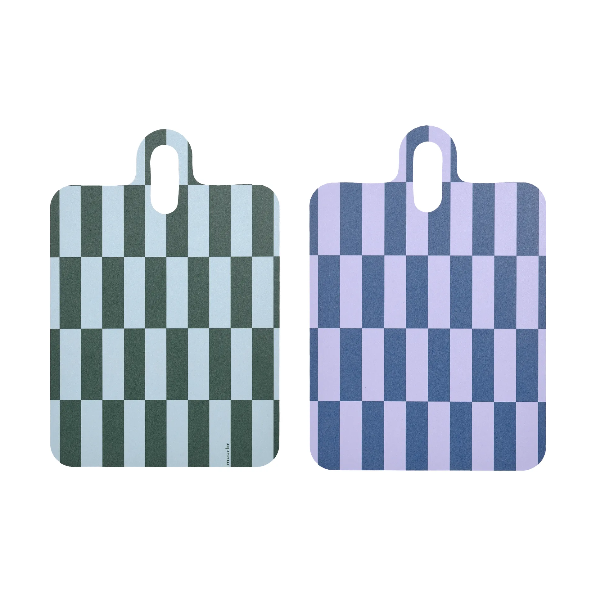 Checks & Stripes bricka 21x31 cm, Lilac-blue-green Muurla