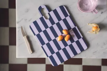 Checks & Stripes bricka 21x31 cm - Lilac-blue-green - Muurla