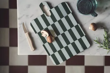 Checks & Stripes bricka 21x31 cm - Lilac-blue-green - Muurla