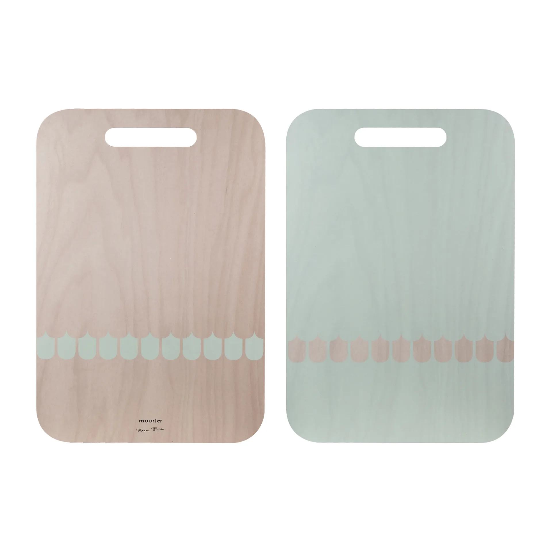 Chop & Serve Vappu bricka 30x44 cm, Björk-Grön Muurla