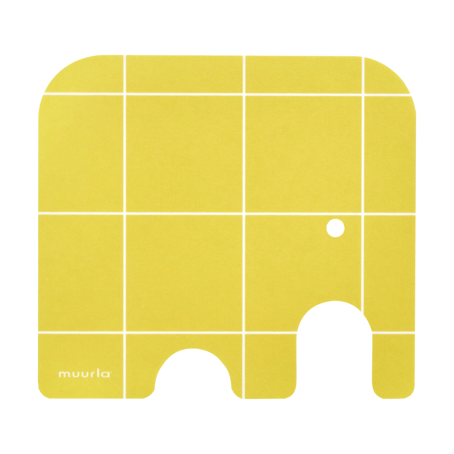 Elephant glasunderlägg 11x10 cm, Yellow Muurla
