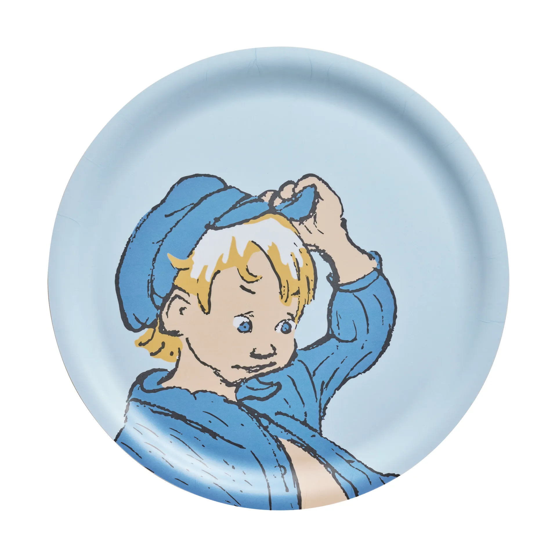 Emil bricka Ø25 cm, Blå Muurla