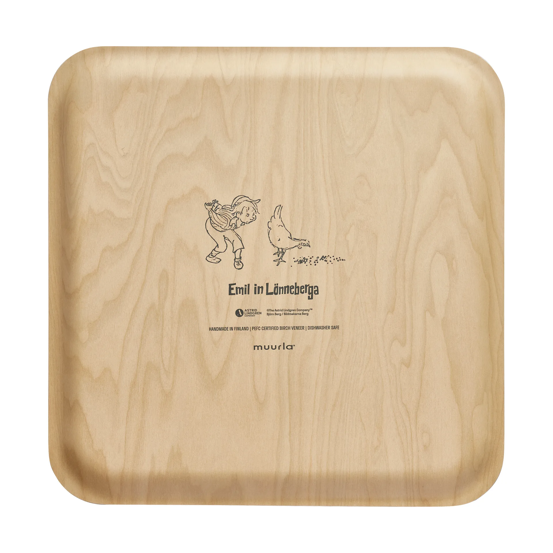 Emil bricka 33x33 cm, Cluck Cluck Muurla