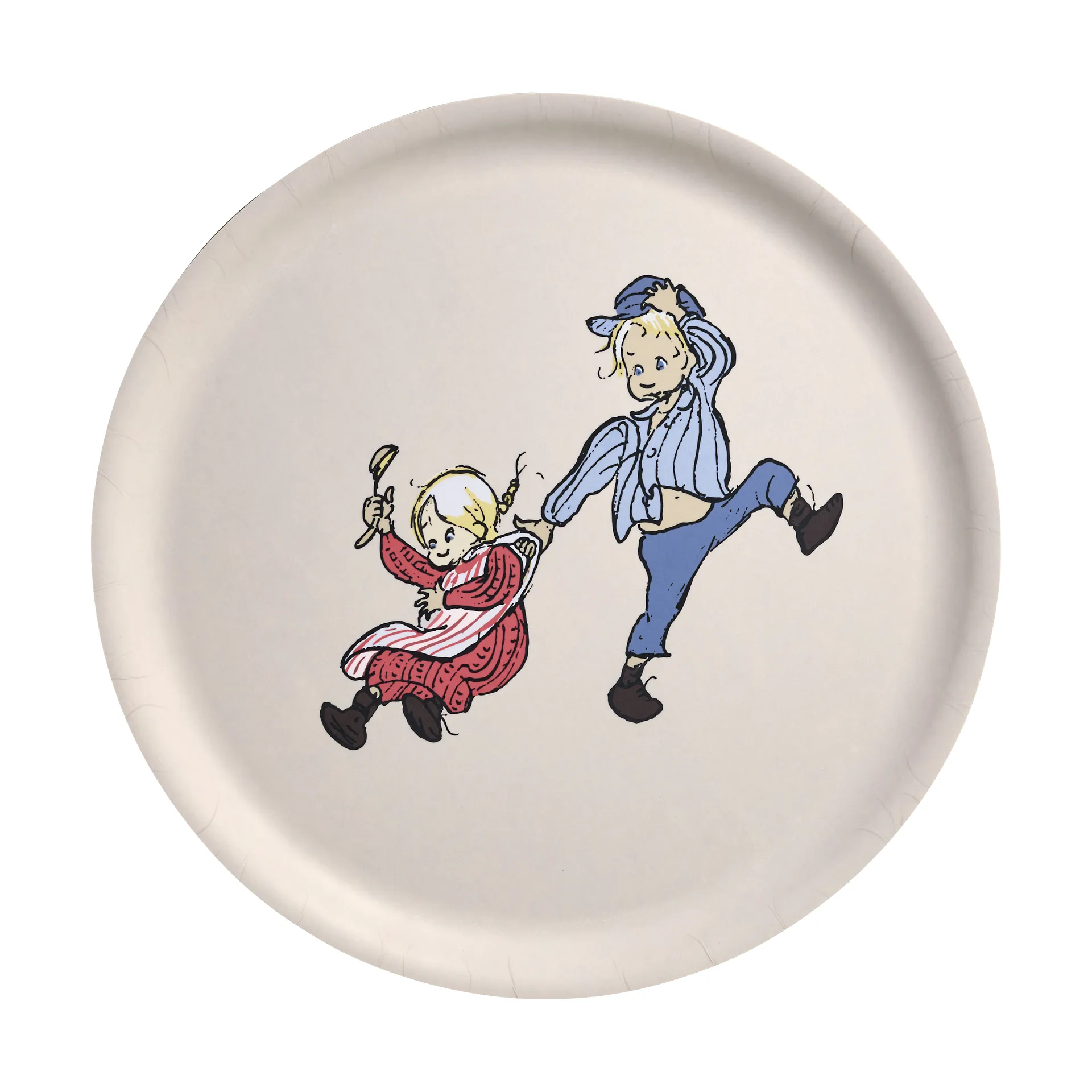 Emil och Ida bricka Ø35 cm, Vit Muurla